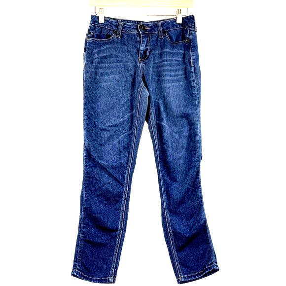 Celebrity Gold Jeans Womens 4 Blue Denim Stretch Straight Leg Ankle Rayon Blend - Picture 1 of 8